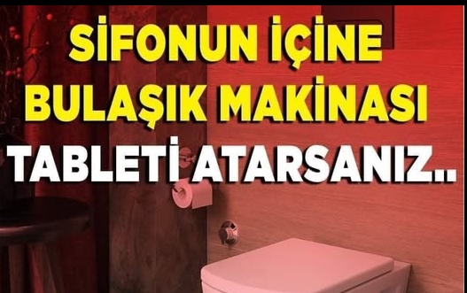 Sifonun İçine Bulaşık Makinası Tableti Atınca