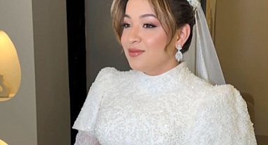 Gelinliği ile kaldı